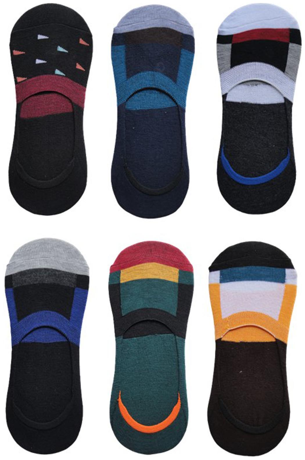 

Voici Multi Cotton No show socks ( Pack of 6 )