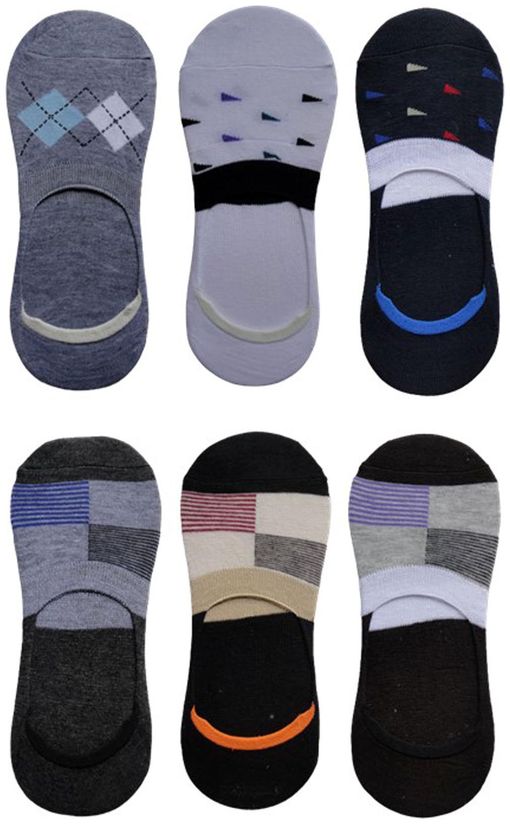 

Voici Multi Cotton No show socks ( Pack of 6 )