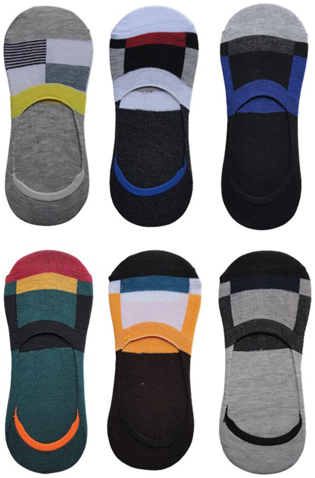 

Voici Multi Cotton No show socks ( Pack of 6 )