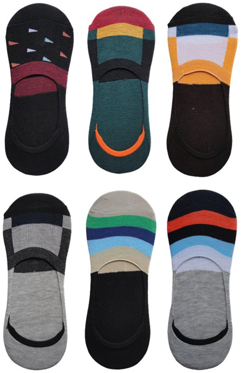

Voici Multi Cotton No show socks ( Pack of 6 )