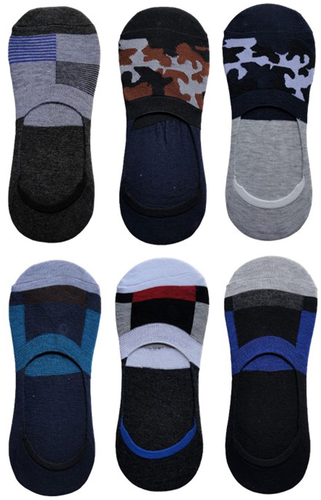 

Voici Multi Cotton No show socks ( Pack of 6 )
