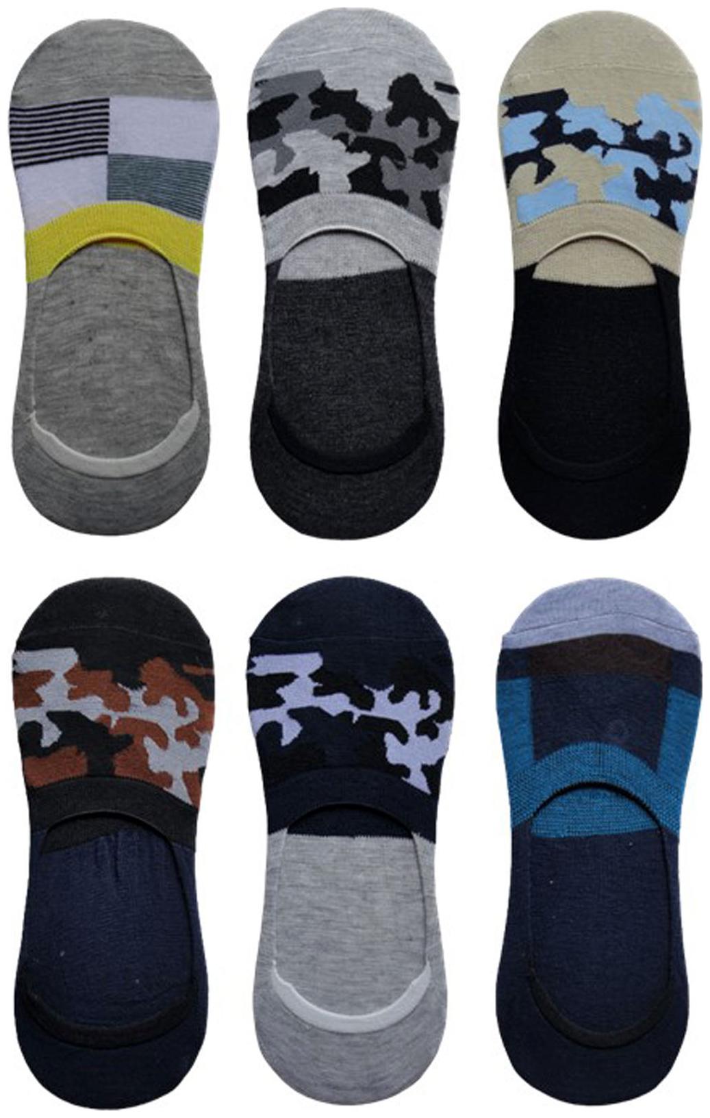 

Voici Multi Cotton No show socks ( Pack of 6 )