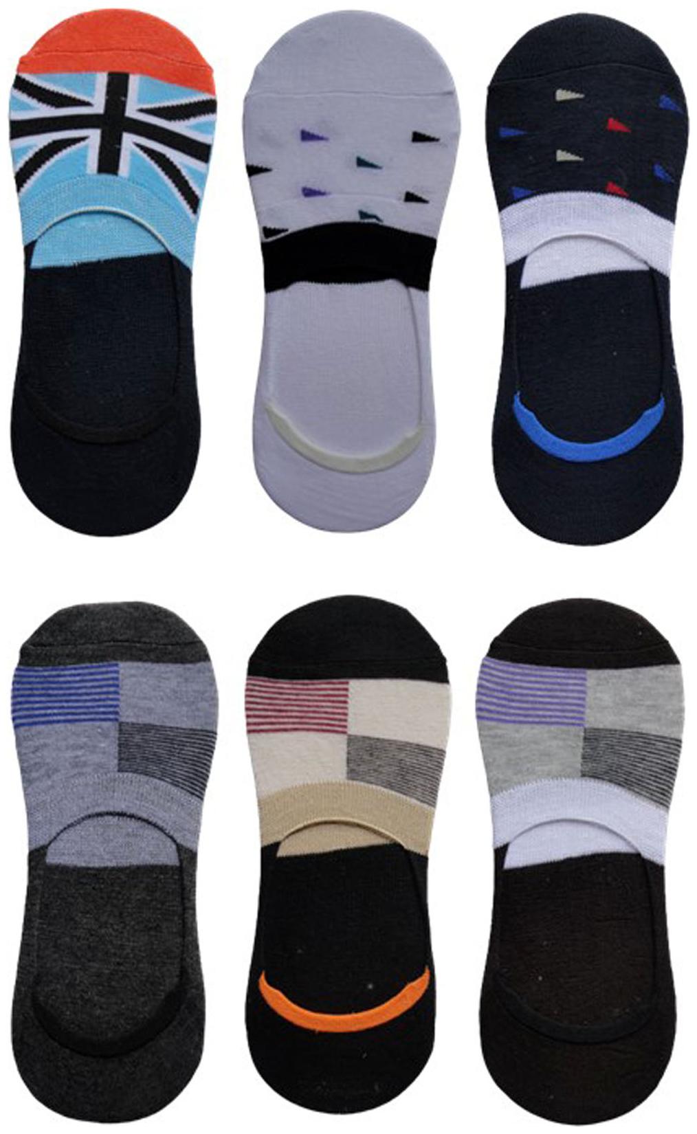

Voici Multi Cotton No show socks ( Pack of 6 )