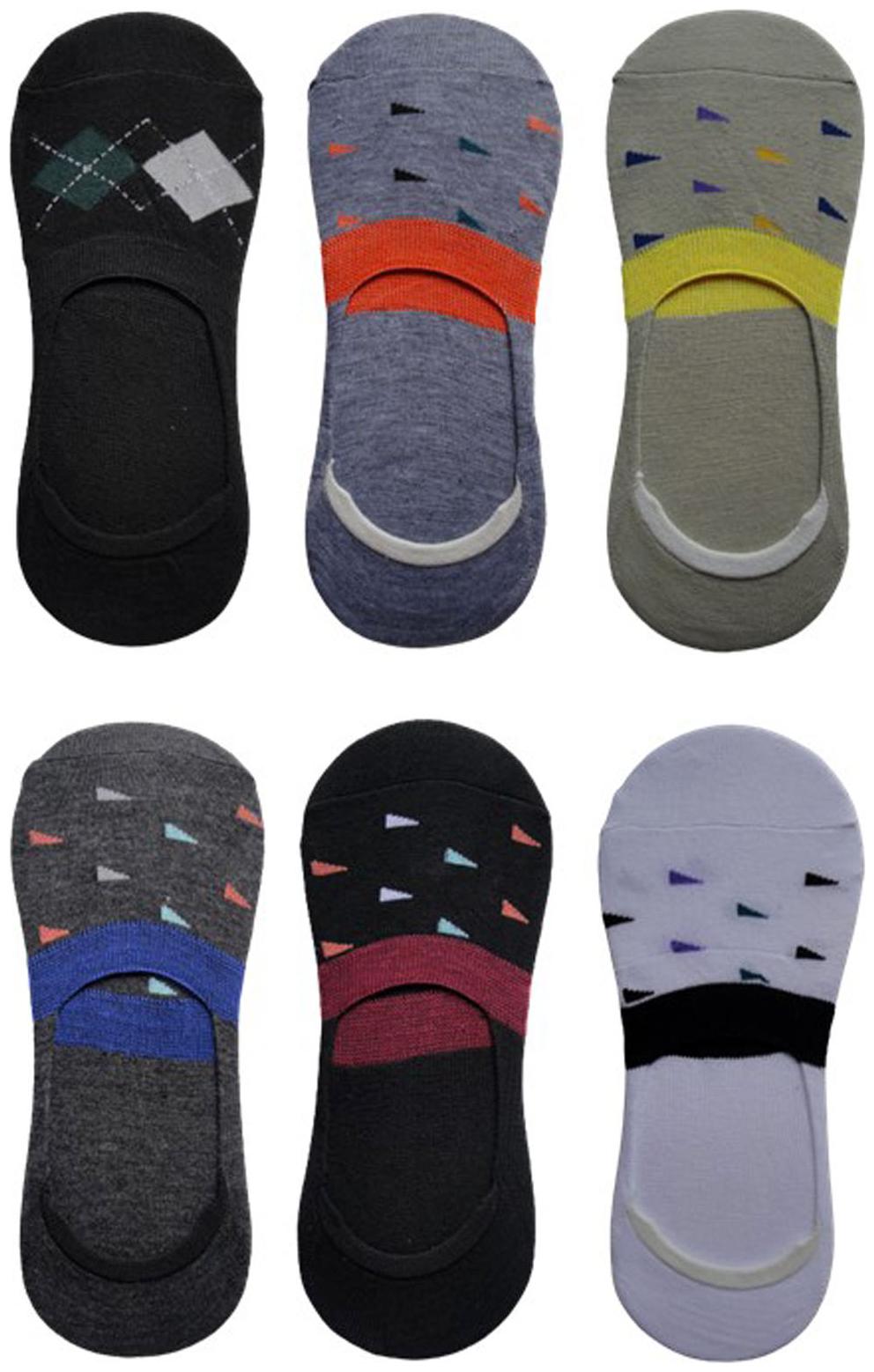 

Voici Multi Cotton No show socks ( Pack of 6 )