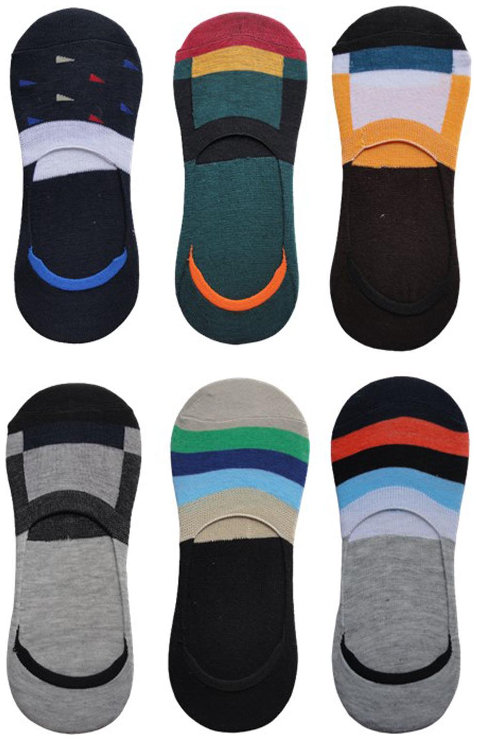 

Voici Multi Cotton No show socks ( Pack of 6 )