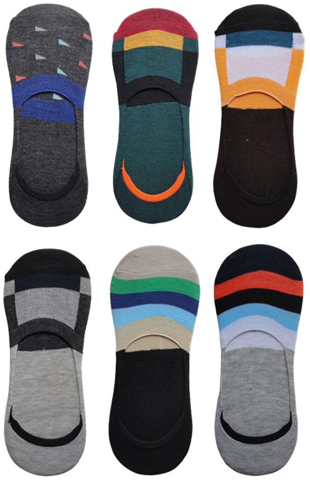 

Voici Multi Cotton No show socks ( Pack of 6 )