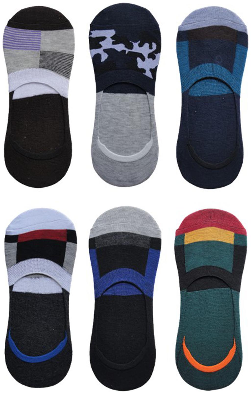 

Voici Multi Cotton No show socks ( Pack of 6 )