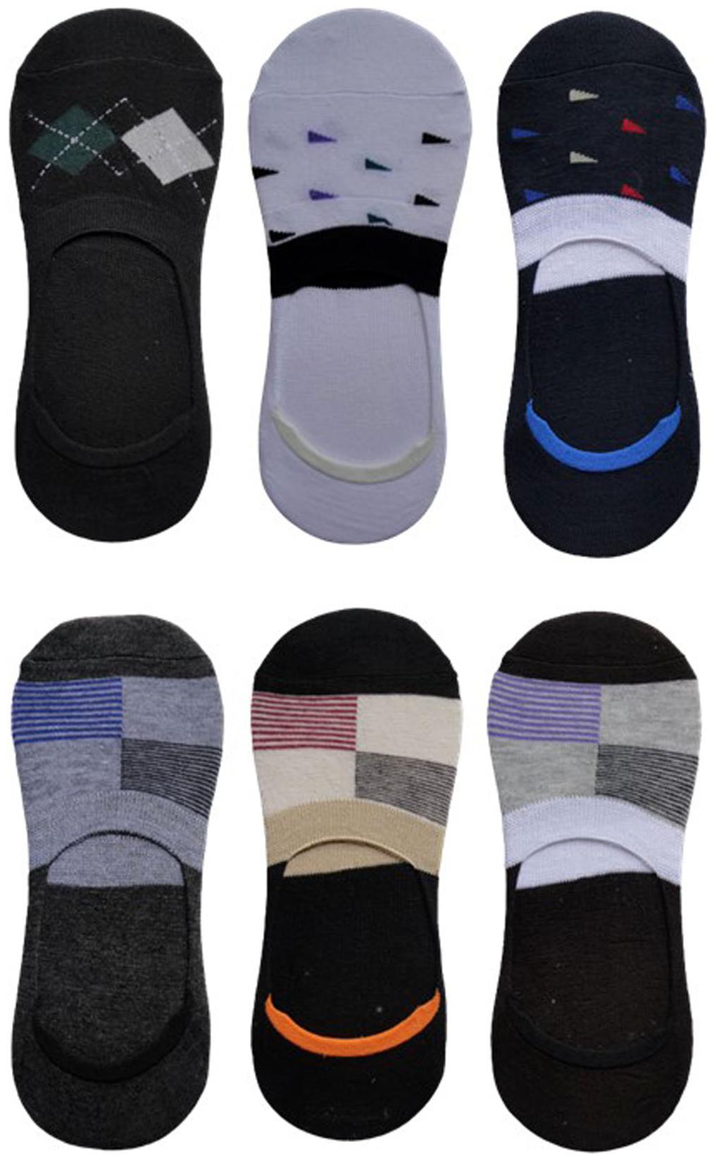 

Voici Multi Cotton No show socks ( Pack of 6 )