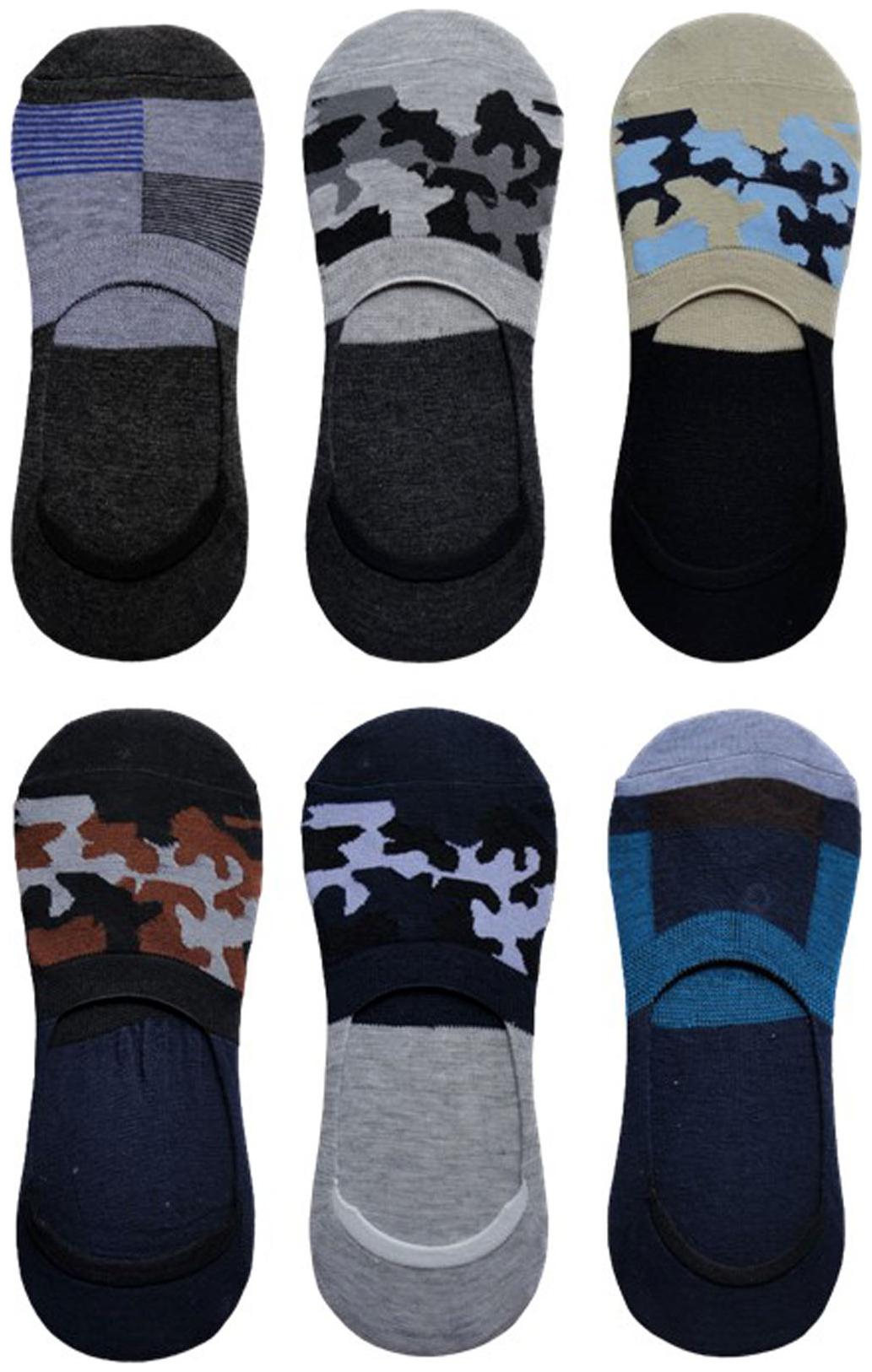 

Voici Multi Cotton No show socks ( Pack of 6 )