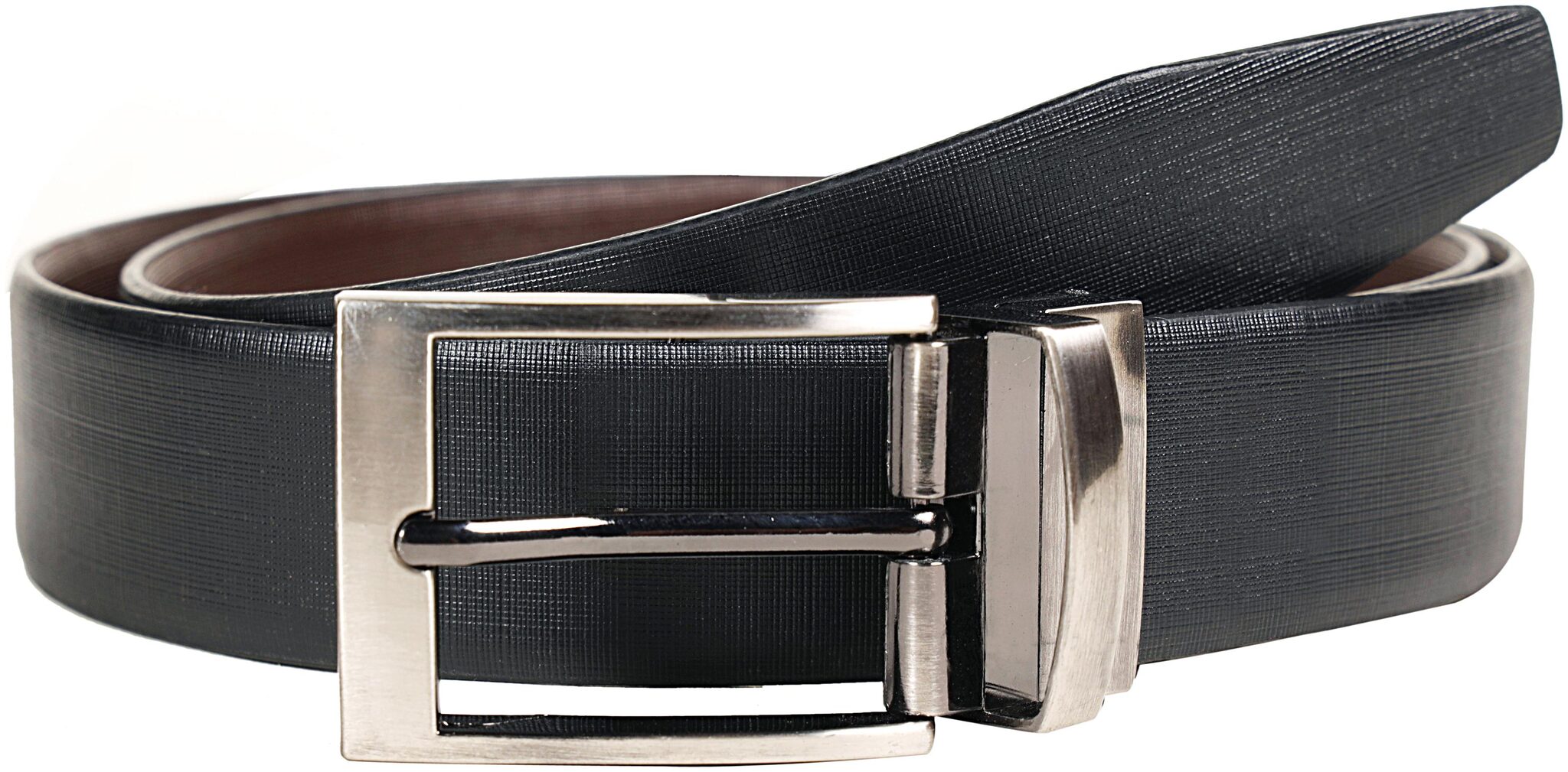 

Wenz Men Black Brown Reversible Leather Belt (Size 40 Pack of 1 )