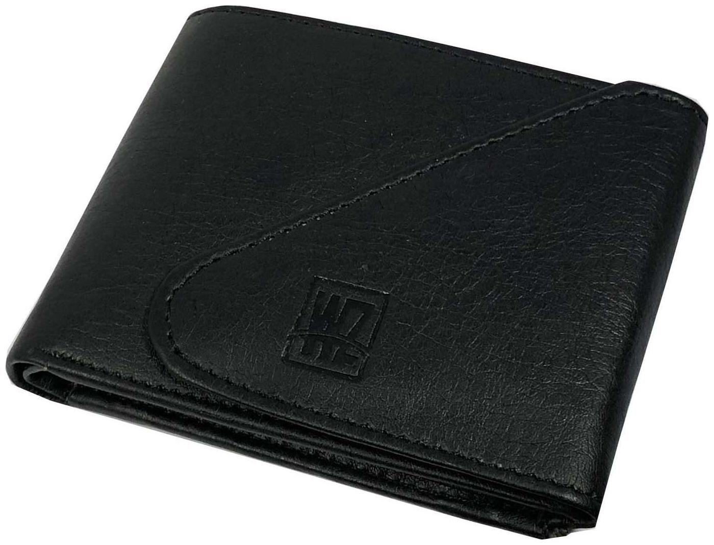 

WZ WENZEST Men Black Leather Tri Fold Wallet ( Pack of 1 )