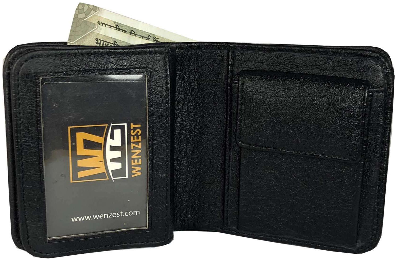 

WZ WENZEST Men Black Leather Bi-Fold Wallet ( Pack of 1 )