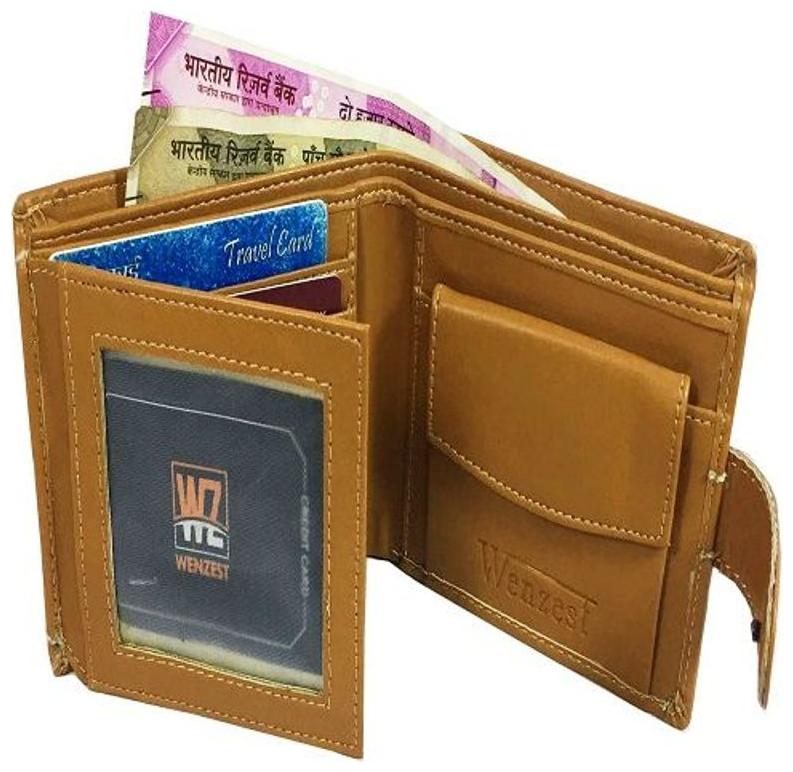 

WZ WENZEST Men Tan Leather Bi-Fold Wallet ( Pack of 1 )