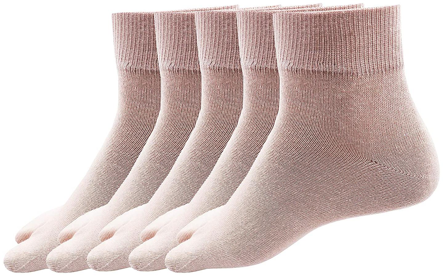 

Westoros Women s Solid Plain Cotton Ankle Thumb Beige Color Socks(Pack Of 5)
