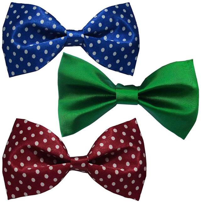 Wholesome deal men's multi coloured neck bow tie (Pack of 3)
