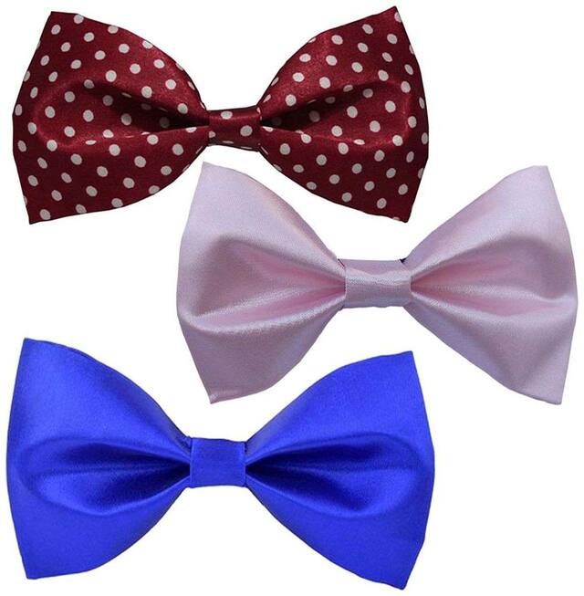 Wholesome deal men's multi coloured neck bow tie (Pack of 3)