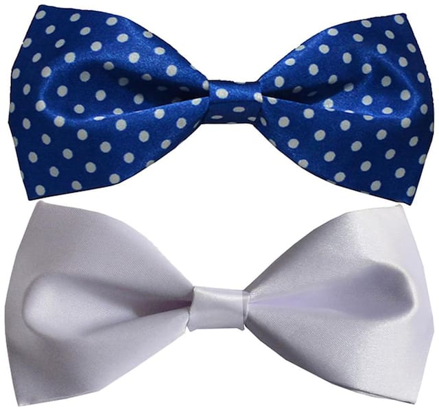 Wholesome deal men's multi coloured neck bow tie (Pack of 2)