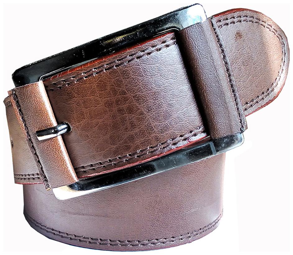 

Wholesome Deal men s brown non leather pin buckle belt(28)