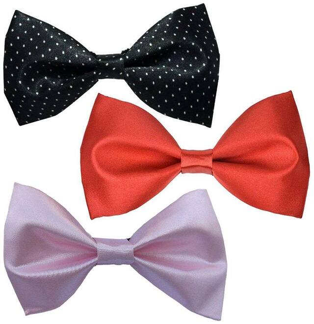 Wholesome deal men's multi coloured neck bow tie (Pack of 3)