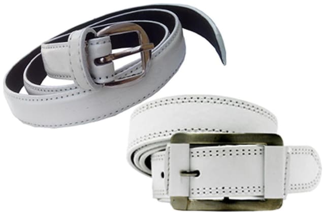 Wholesome Deal Women White Textured Belt