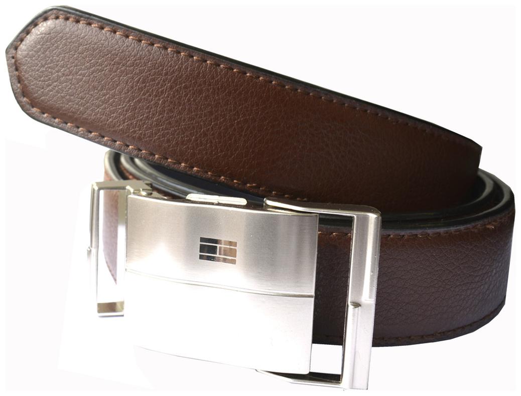 

Wholesome Deal men s brown non leather auto lock buckle belt(36)