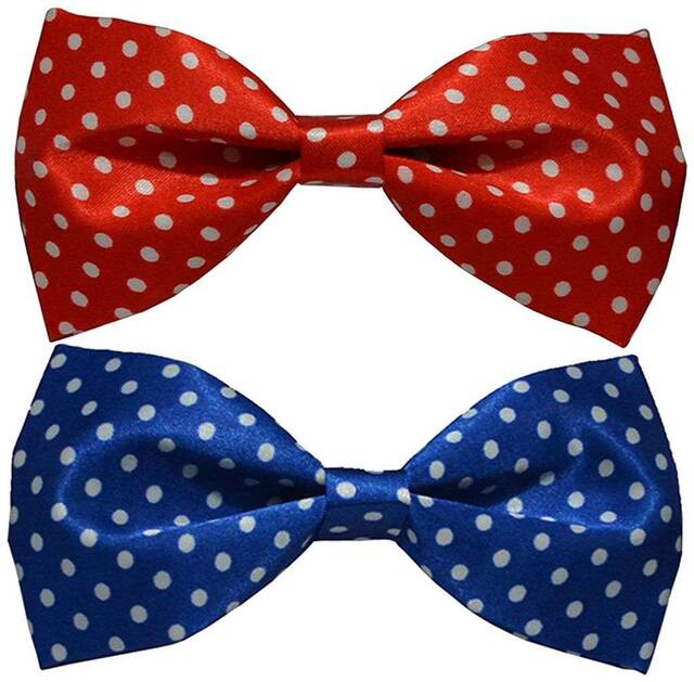Wholesome deal men's multi coloured neck bow tie (Pack of 2)