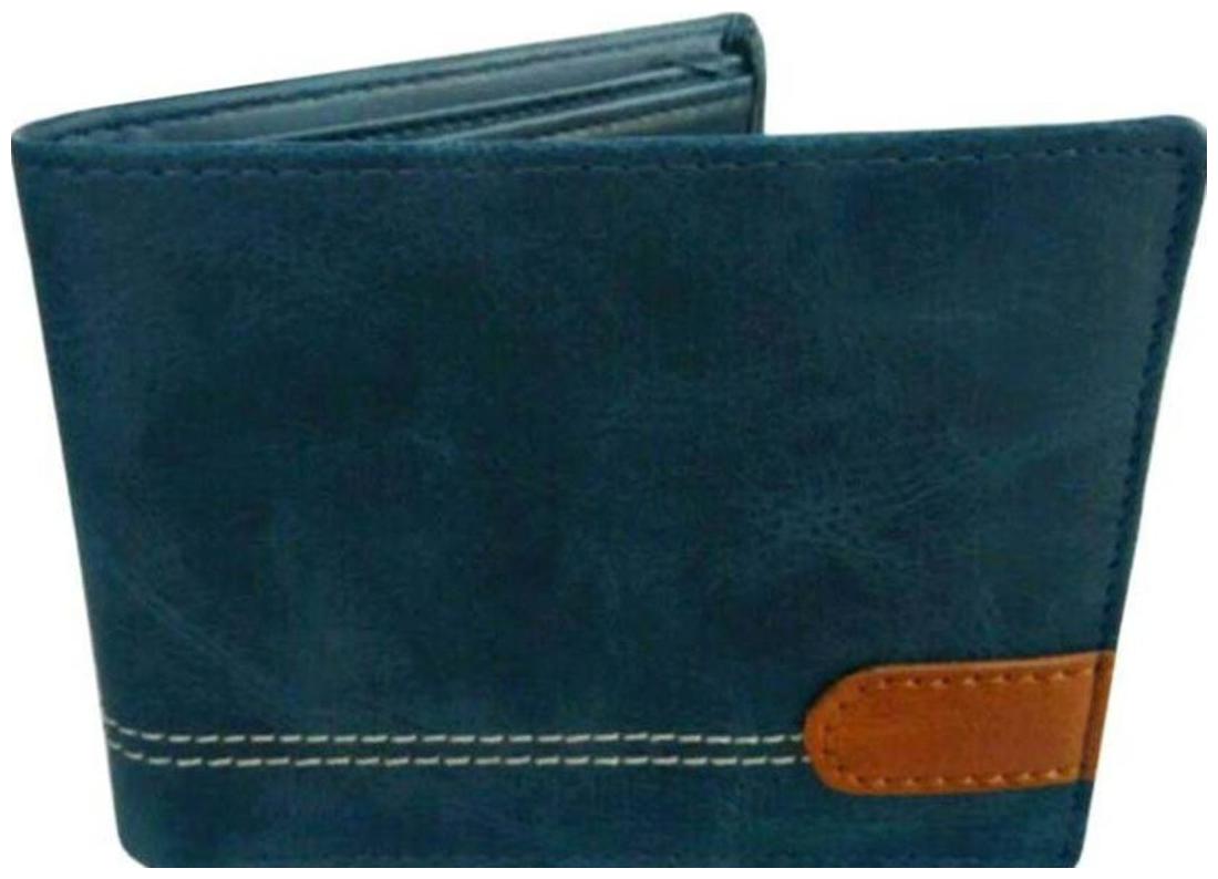 Wildantler Men's Boys Top Grey Multicolor Artificial Leather Wallet 6 Card Slots