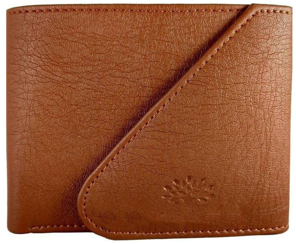 

Wildantler Men s Boys Tan Artificial Leather Wallet (5 Card Slots)