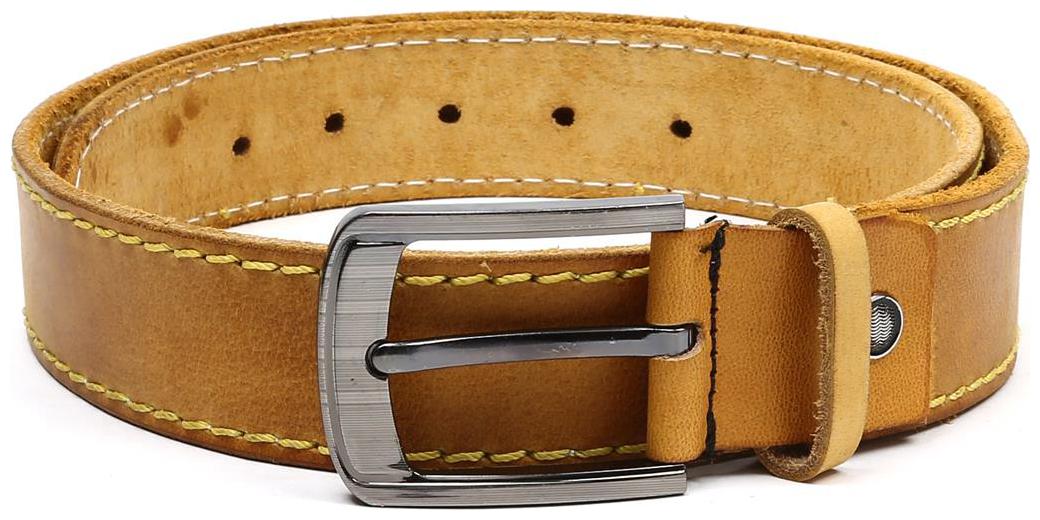 

WildHorn Men Casual Yelow Genuine Leather Belt