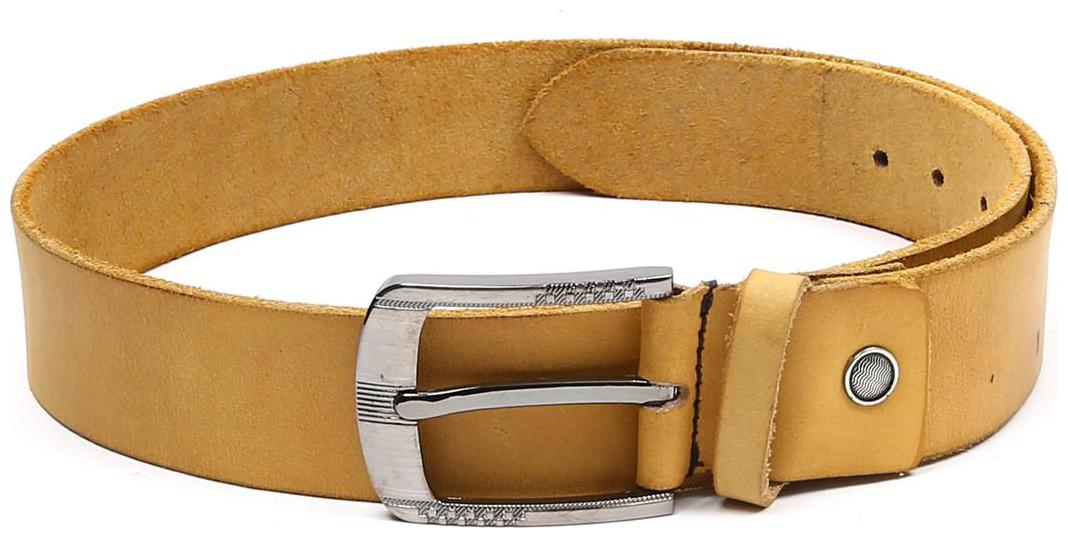 

WildHorn Men Casual Yelow Genuine Leather Belt
