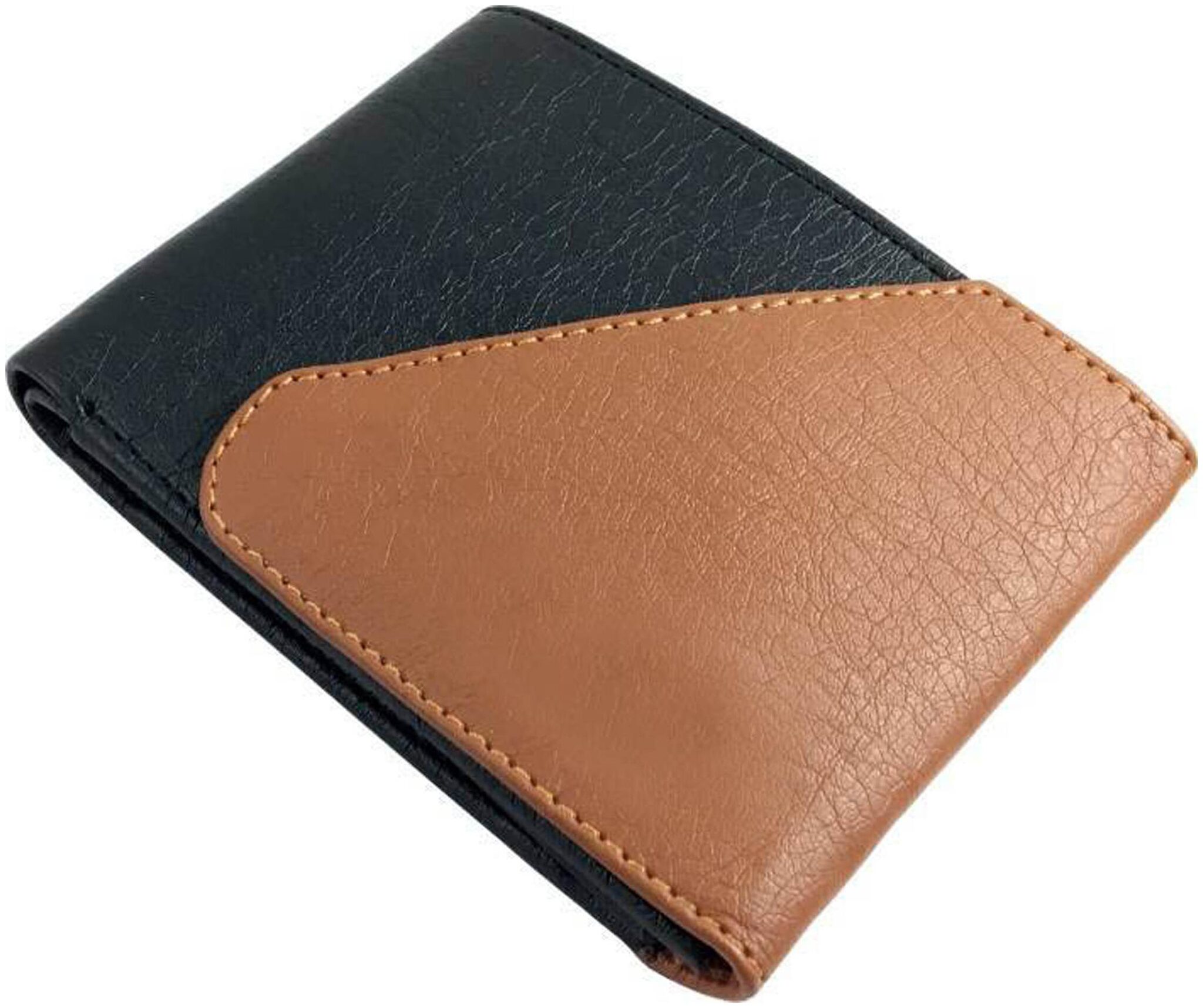 

WILDLAND Men Black Leather Tri Fold Wallet ( Pack of 1 )