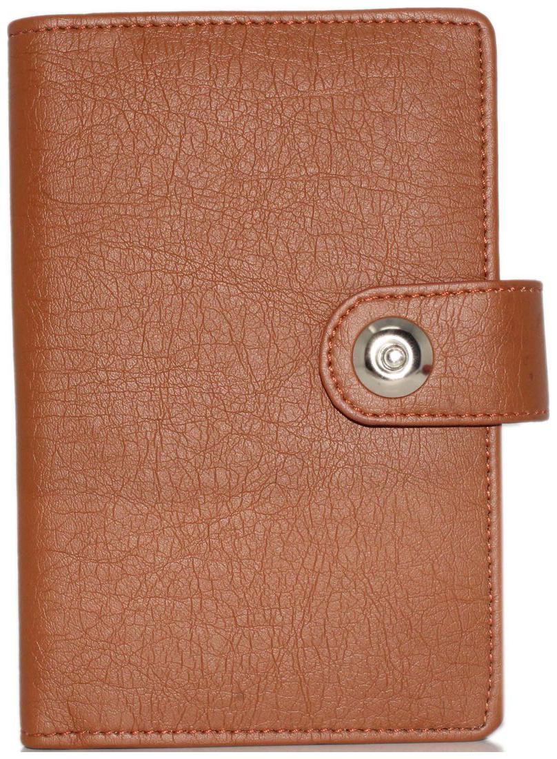 

Wildland Men Tan Artificial Leather Passport Holder Document Holder