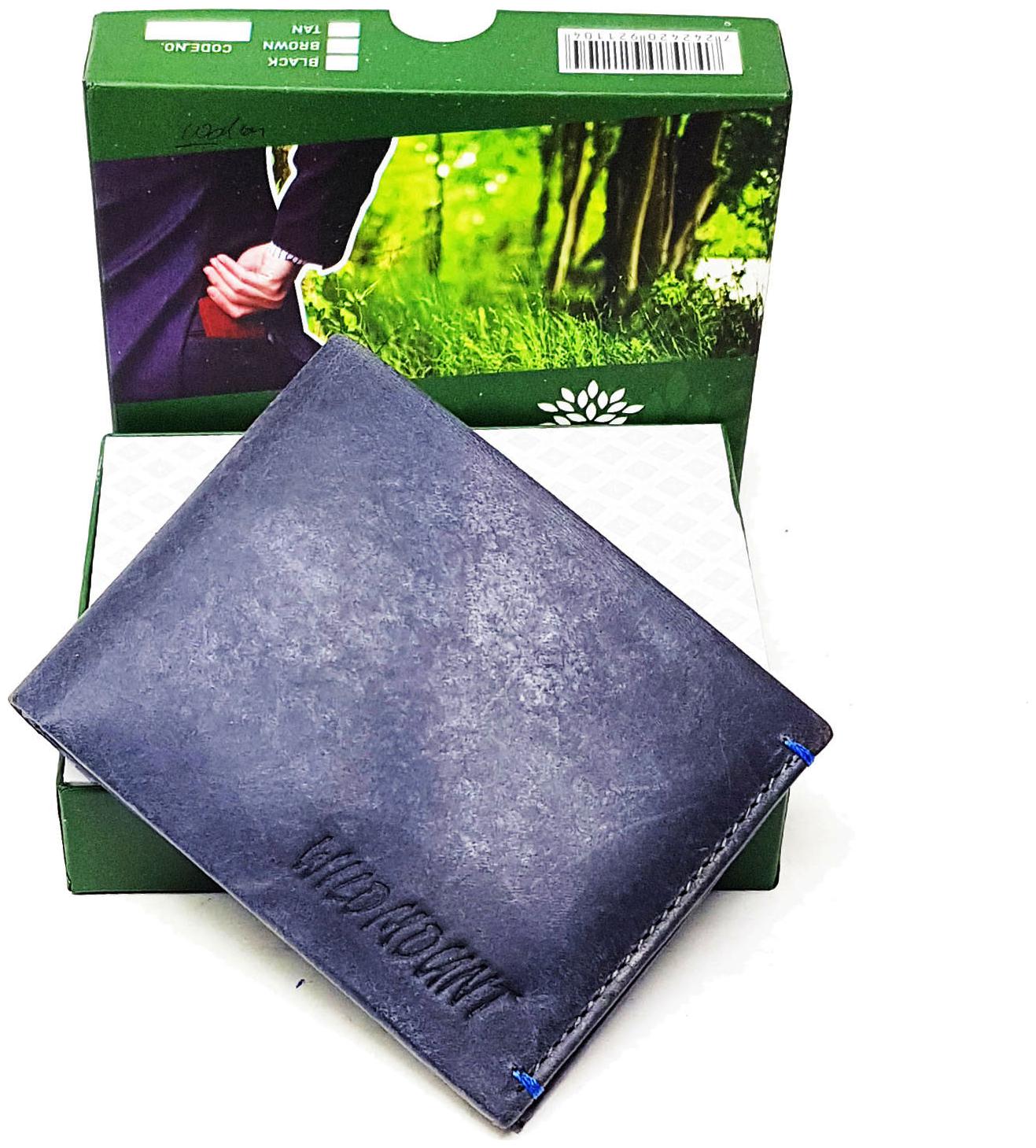 

Wildmount Men Blue Leather Bi-Fold Wallet ( Pack of 1 )