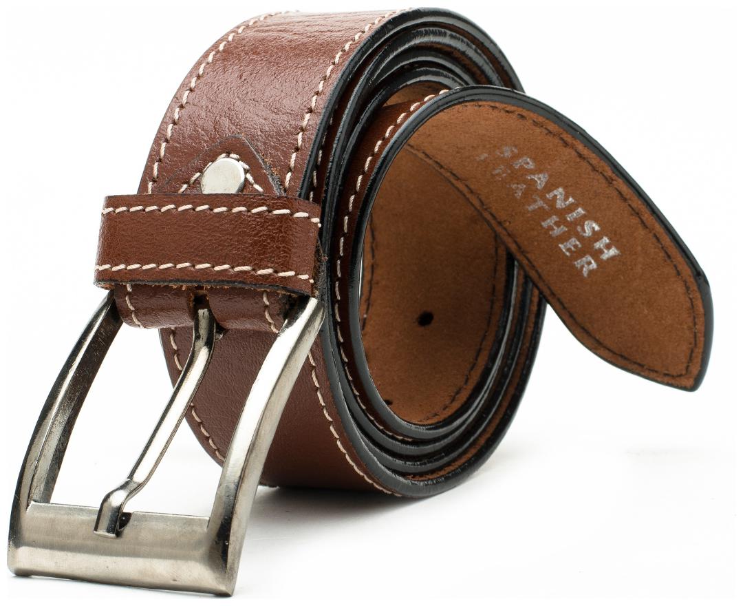 

Winsome Brown Stitching Leather Belt for Men s