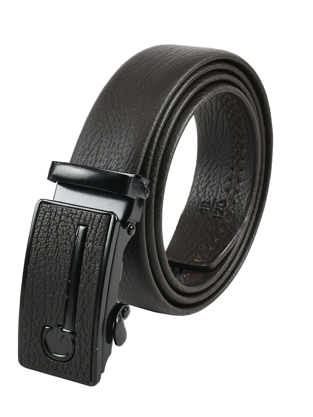 

Winsome Deal Men s Formal Braided Synthetic Leather Brown Belt With Auto Lock Bukle