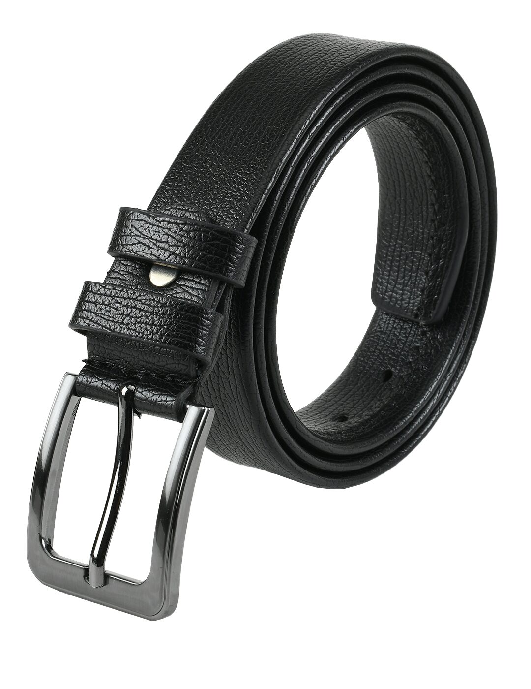 

Winsome Deal Formal Artificial Leather Black Pin Hole Buckle Belt for Men s