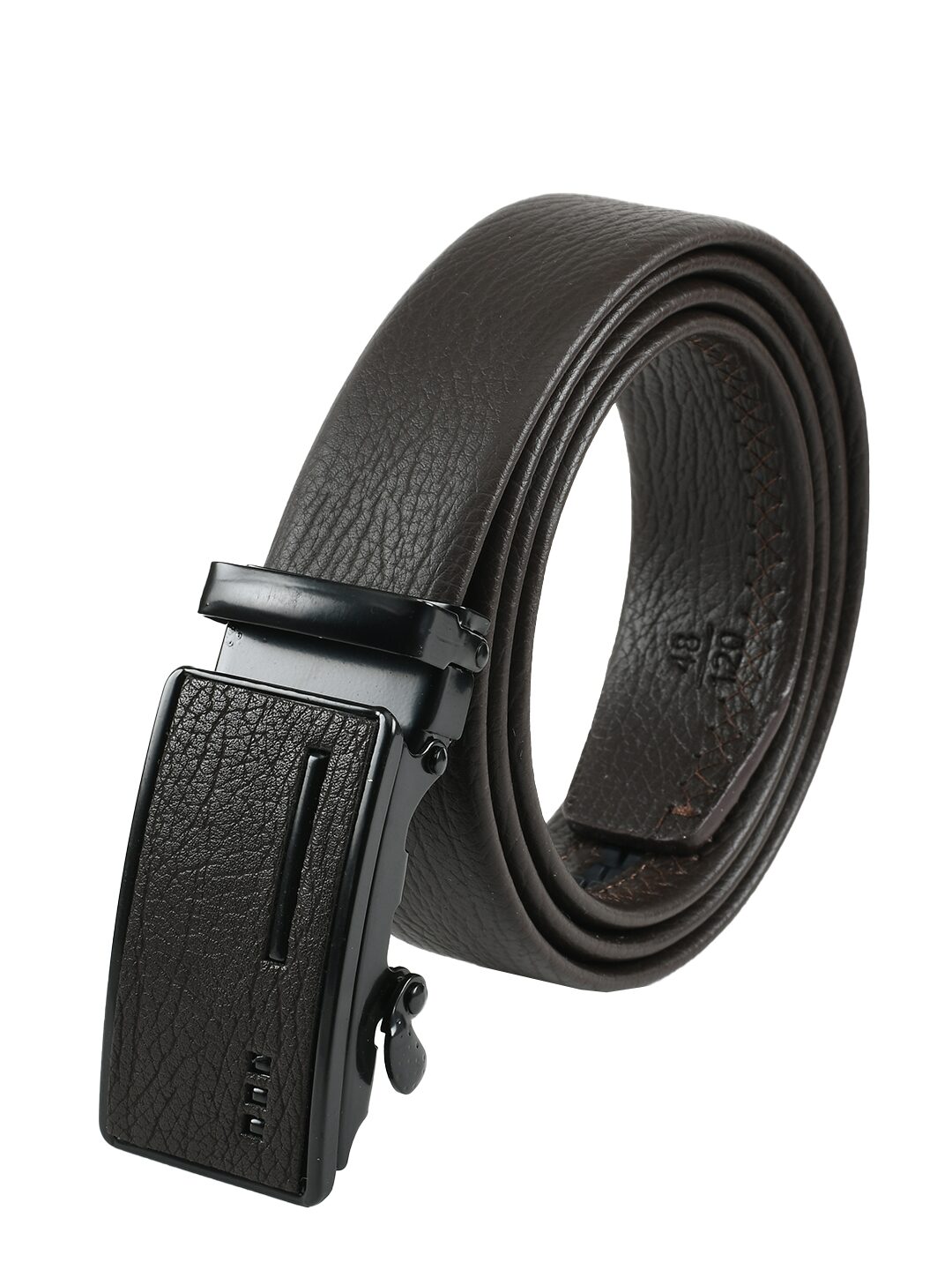 

Winsome Deal Men s Formal Braided Synthetic Leather Brown Belt With Auto Lock Bukle