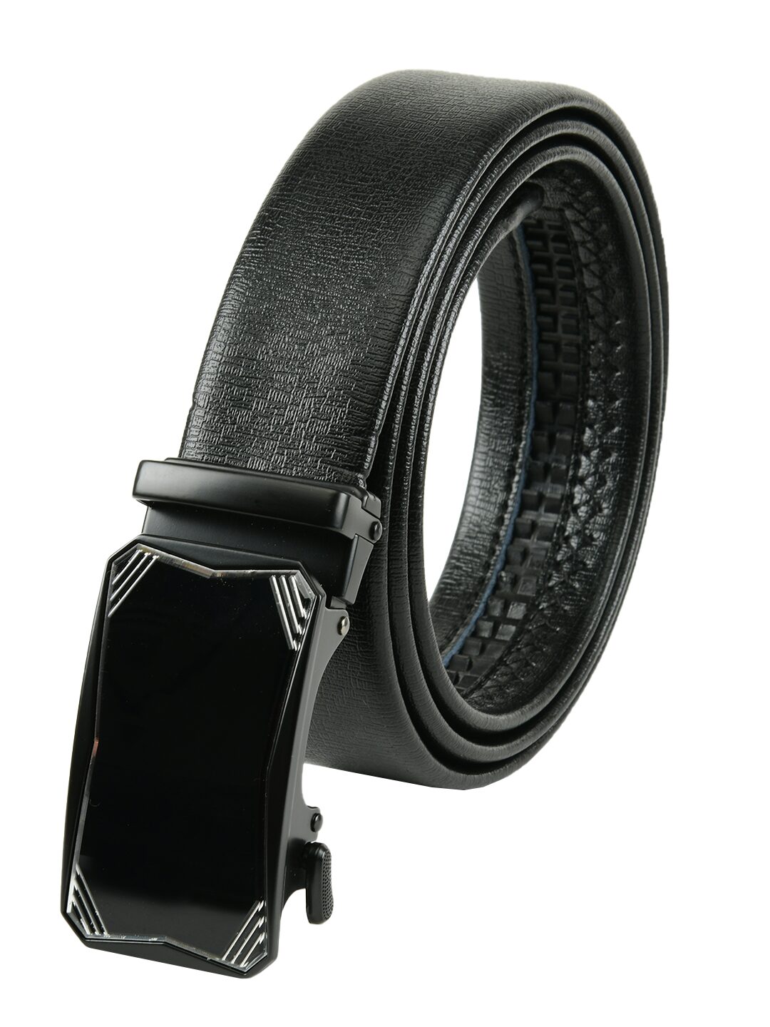 

Winsome Deal Formal Black Premium Quality Artificial Leather belt for Men s with Smooth Auto Lock Buckle