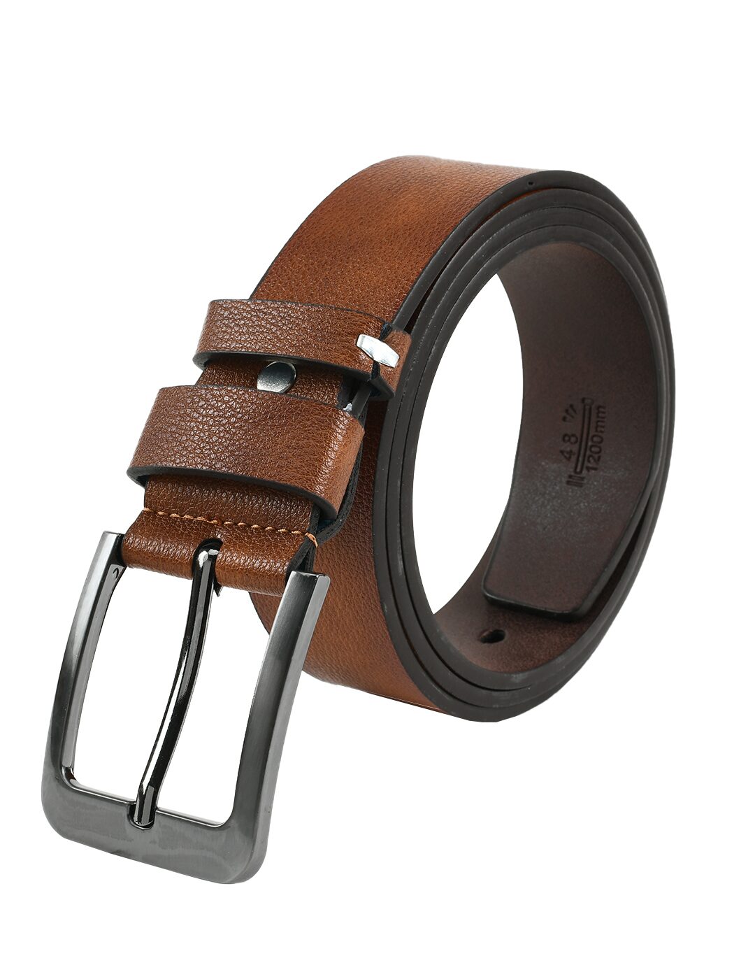 

Winsome Deal Formal Artificial Leather Brown Pin Hole Buckle Belt for Men s