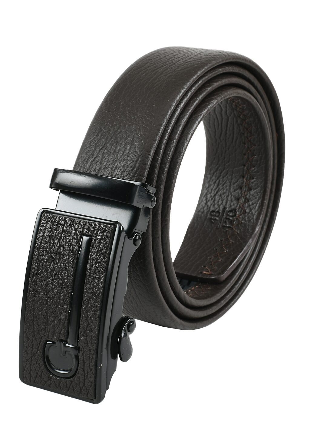 

Winsome Deal Men s Formal Braided Synthetic Leather Brown Belt With Auto Lock Bukle