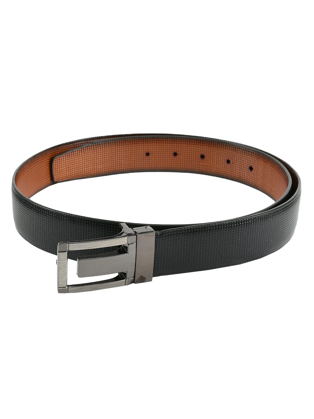 

Winsome Deal Formal Artificial Leather Black Pin Hole Buckle Belt for Men s