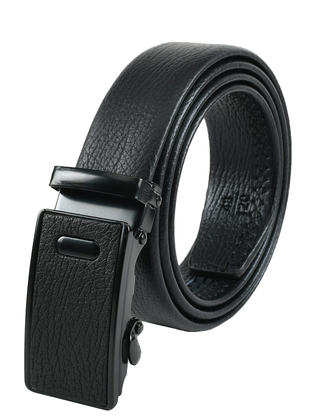 

Winsome Deal Men s Formal Braided Synthetic Leather Black Belt With Auto Lock Bukle