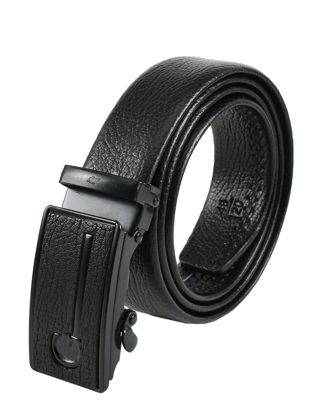 

Winsome Deal Men s Formal Braided Synthetic Leather Black Belt With Auto Lock Bukle