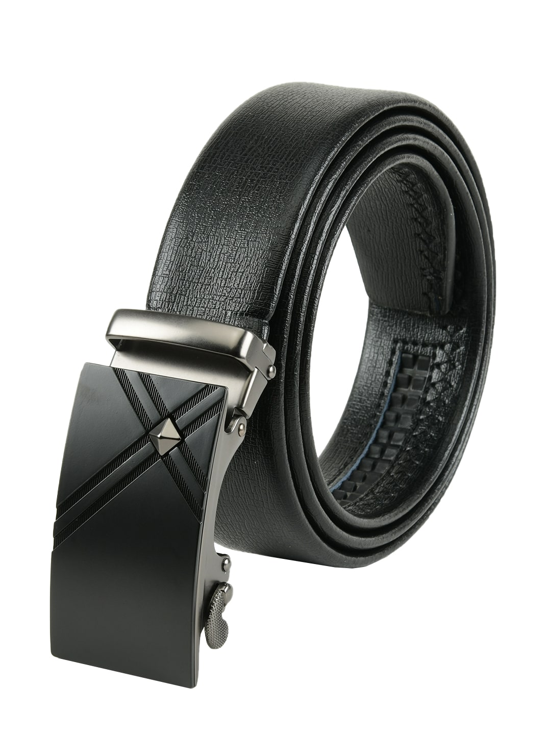 

Winsome Deal Formal Black Premium Quality Artificial Leather belt for Men s with Smooth Auto Lock Buckle
