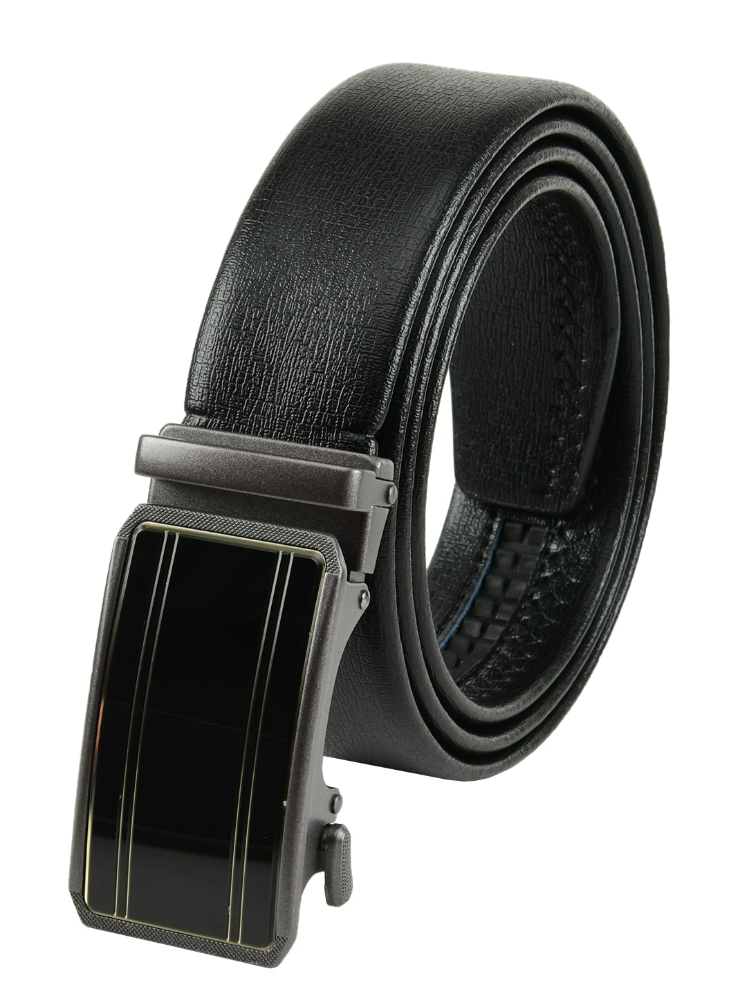 

Winsome Deal Formal Black Premium Quality Artificial Leather belt for Men s with Smooth Auto Lock Buckle