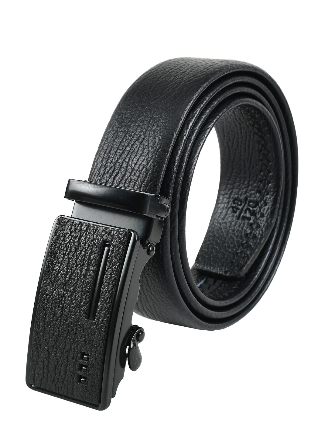

Winsome Deal Men s Formal Braided Synthetic Leather Black Belt With Auto Lock Bukle
