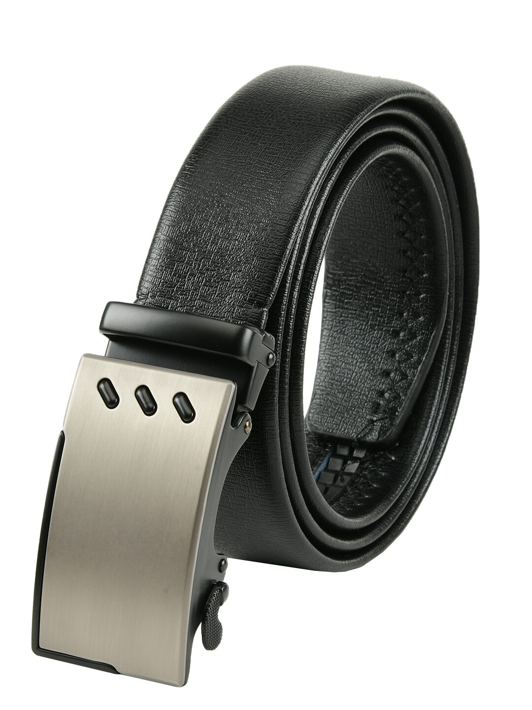 

Winsome Deal Formal Black Premium Quality Artificial Leather belt for Men s with Smooth Auto Lock Buckle