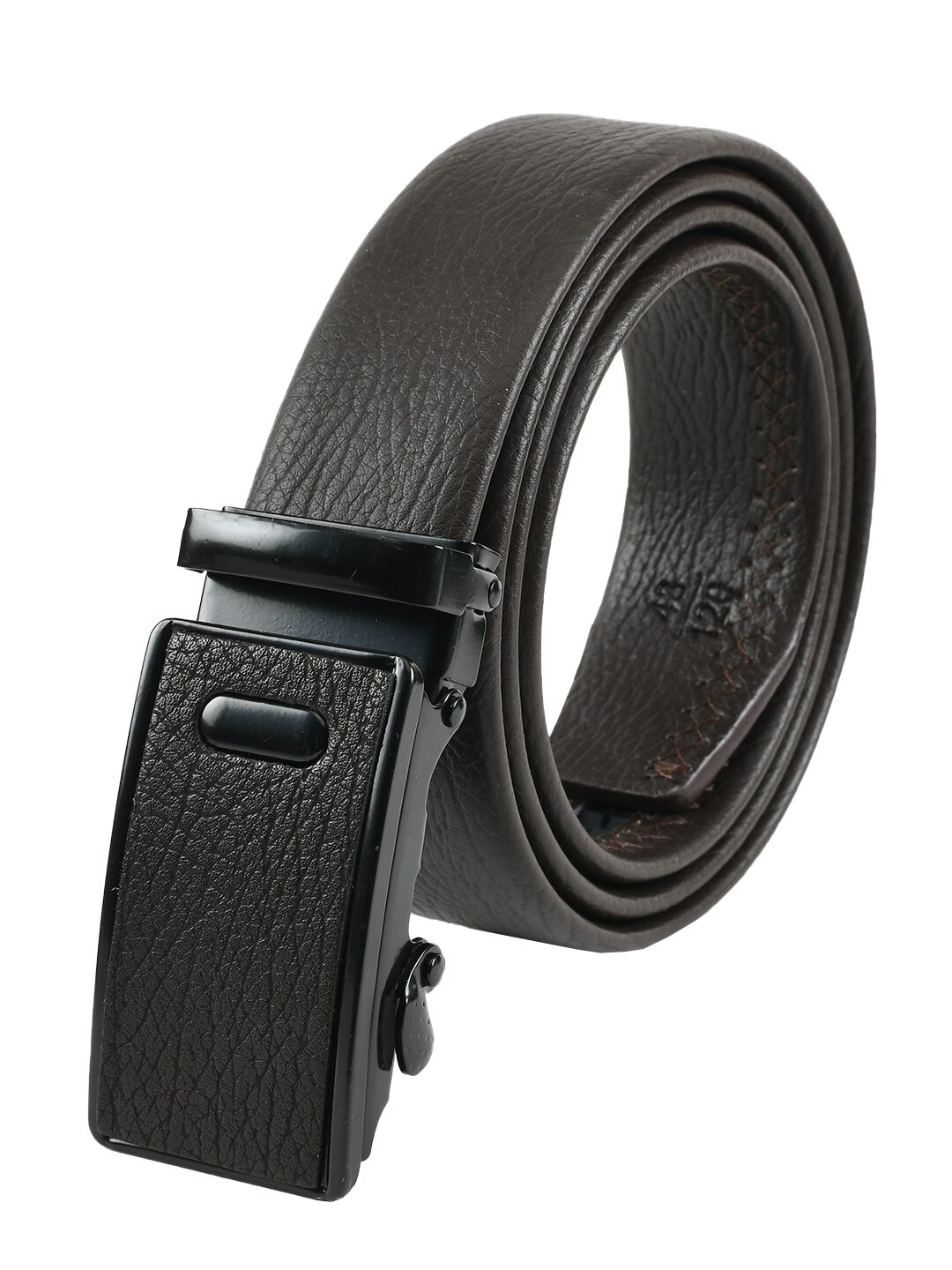 

Winsome Deal Men s Formal Braided Synthetic Leather Brown Belt With Auto Lock Bukle