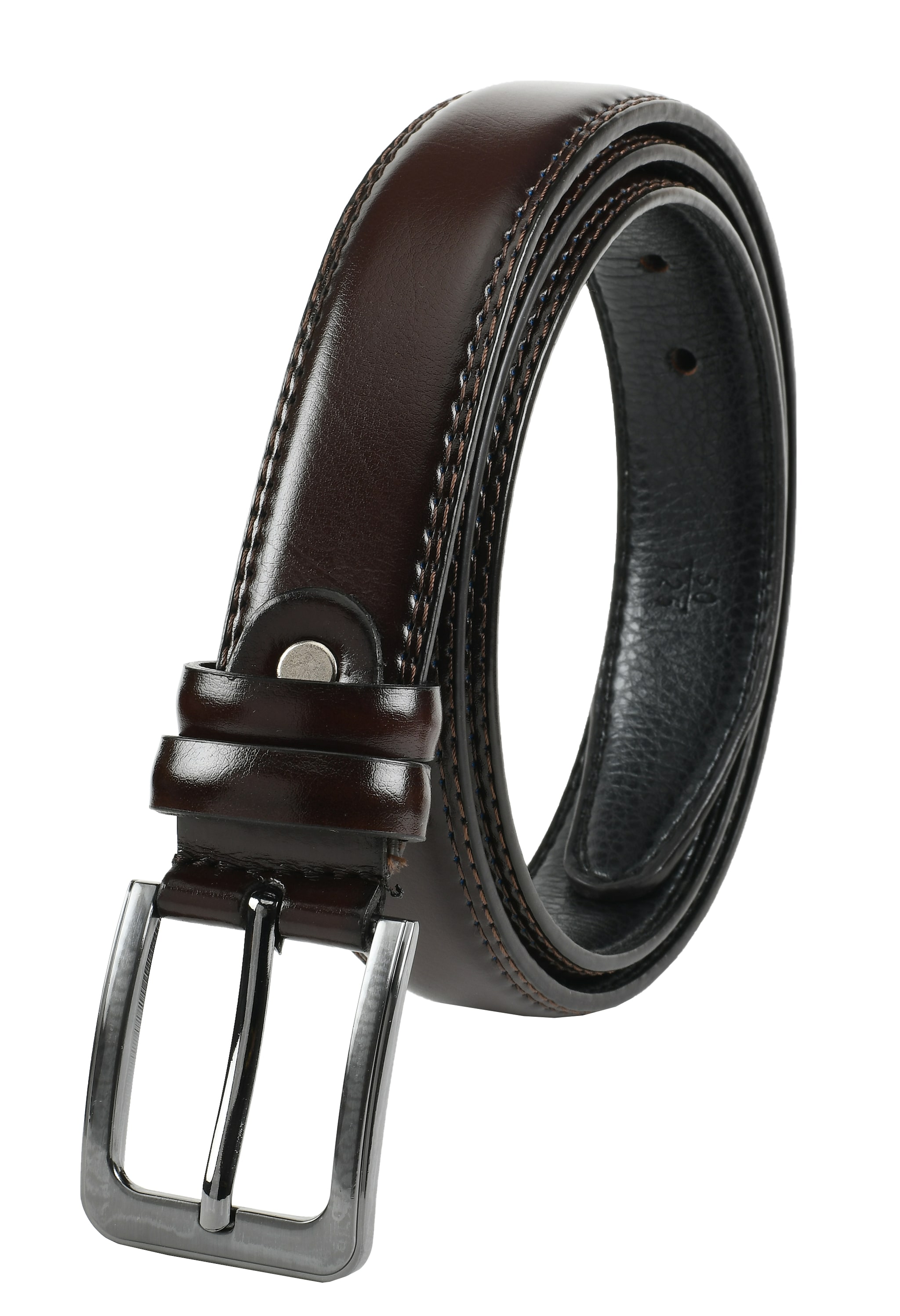 

Winsome Deal Formal Synthetic Leather Brown Pin Hole Buckle Belt for Men s