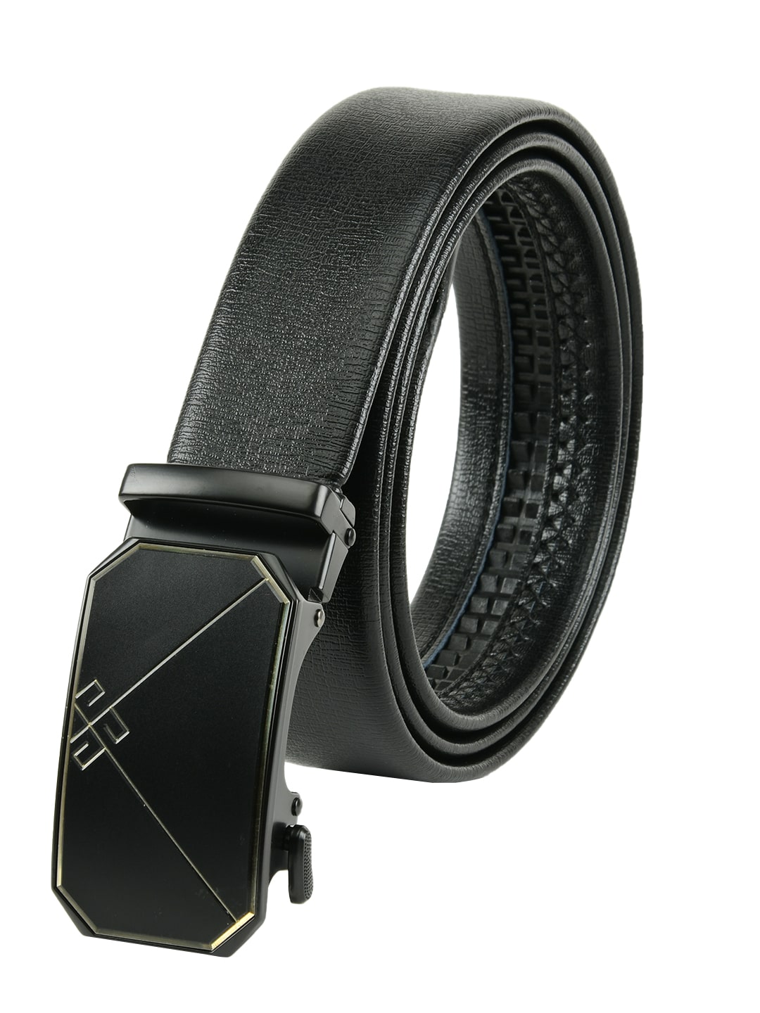 

Winsome Deal Formal Black Premium Quality Artificial Leather belt for Men s with Smooth Auto Lock Buckle